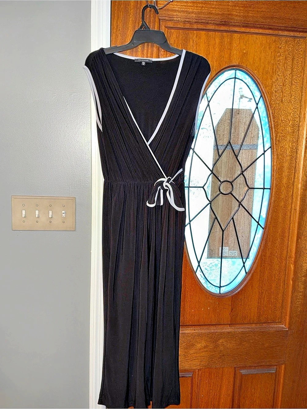 Tahari black jumpsuit